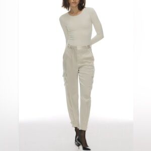 Aritzia Babaton Refined Satin Cargo Pant